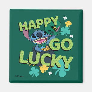 Aimant Stitch   St. Patrick's Day - Happy Go Lucky