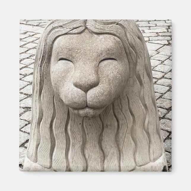 Aimant Stockholm Lion Statue Suède Photo (Devant)