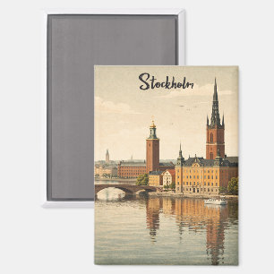 Aimant Stockholm Suède Contemporain Élégant Art de Ville