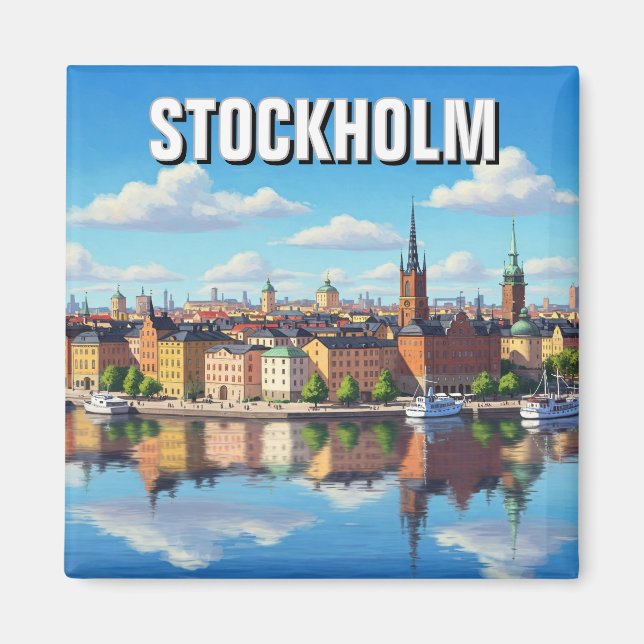 Aimant Stockholm Suède Voyages (Devant)
