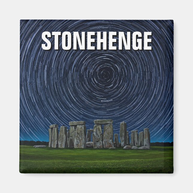 Aimant Stonehenge Angleterre Royaume-Uni Startrails (Devant)