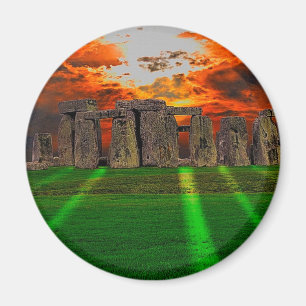 Aimant Stonehenge Standing Stones au coucher du soleil