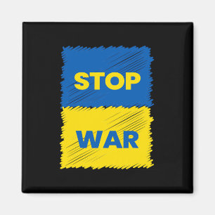 Aimant Stop à la guerre - Sauvez l'Ukraine - Arrêtez la g