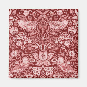Aimant Strawberry Thief Maroon, William Morris
