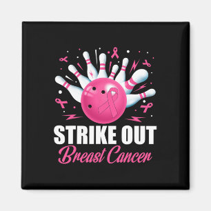 Aimant Striout Bowling Ball Pins Cancer du sein Rose Ri