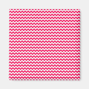 Aimant Stripe de Pink and White Chevron