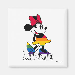 Aimant Stripes Arc-en-Ciel Minnie Classique