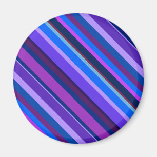 Aimant stripes en bleu et purple