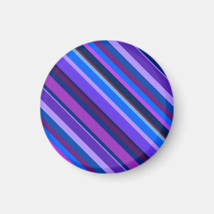 Aimant stripes en bleu et purple