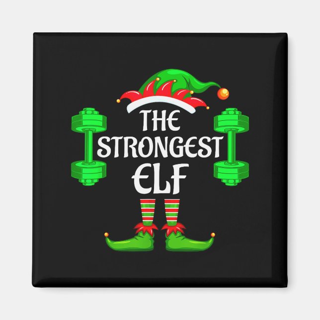Aimant Strongest Elf Matching Family Group Christmas Part (Devant)