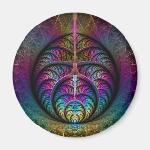 Aimant Structures vives Art Abstrait coloré Fractal