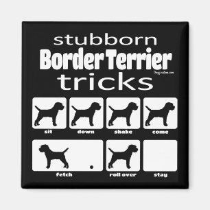 Aimant Stubborn Border Terrier Tricks