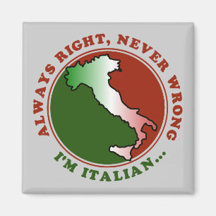 Aimant Stubborn Italian Funny