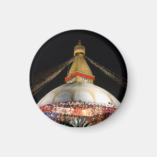 Aimant Stupa Boudhanath, Katmandou la nuit - Népal