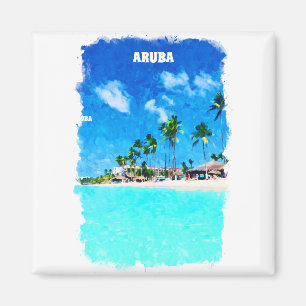 Aimant Style Aruba Caribbean Beach Paradise