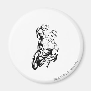 Aimant Style comique - volant, noir et blanc