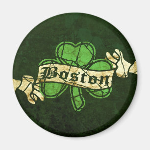 Aimant Style de cru de shamrock de Boston
