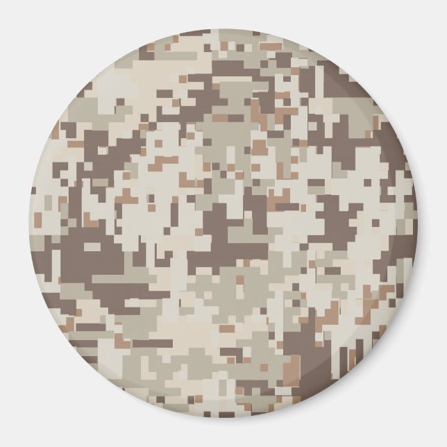 Aimant Style Désert Camouflage Numérique Décor Beige (Devant)