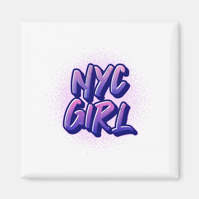 Aimant Style Graffiti pour fille NYC (Devant)