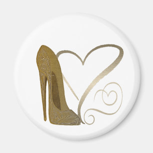 Aimant stylet vintage de coeurs de chaussure