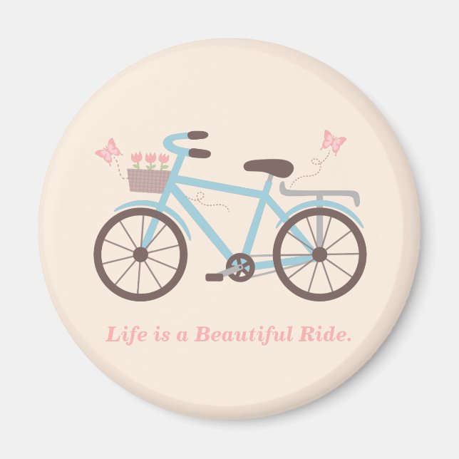 Aimant Stylish Life est un beau voyage à vélo Citation (Devant)