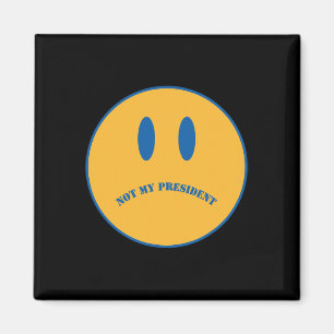 Aimant Subtil visage triste et Vintage anti-Trump