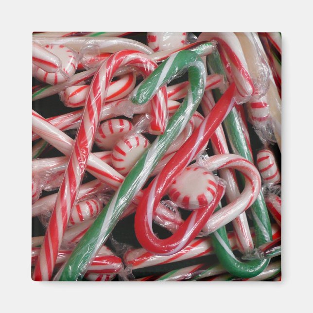 Aimant Sucres de canne et menthe de Noël (Devant)