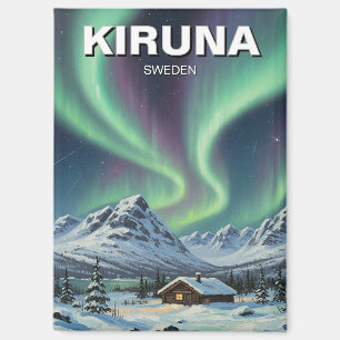 Aimant Suède Kiruna Aurora Lumières du Nord