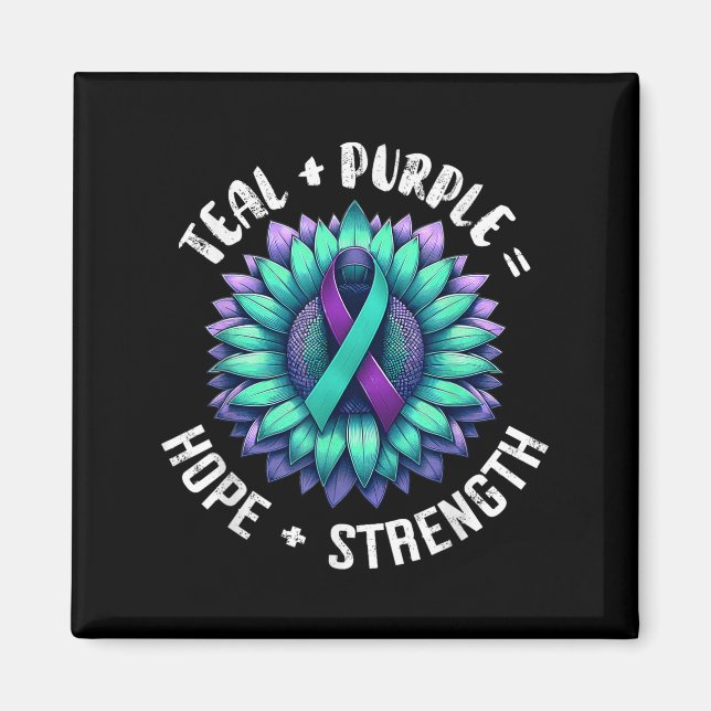 Aimant Suicide Awareness Suicide Prevention Suprt Survivo (Devant)