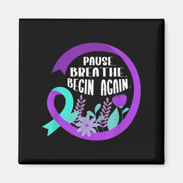 Aimant Suicide Awareness Suicide Prevention Suprt Survivo (Devant)