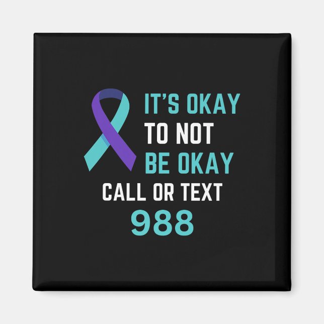 Aimant Suicide Prevention 988 Hotline Shirt 988 Suicide C (Devant)