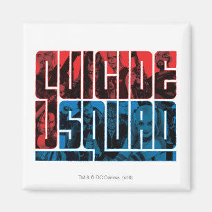 Aimant Suicide Squad et logo bleu