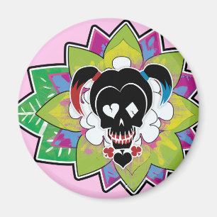Aimant Suicide Squad   Harley Quinn Skull Tattoo Art