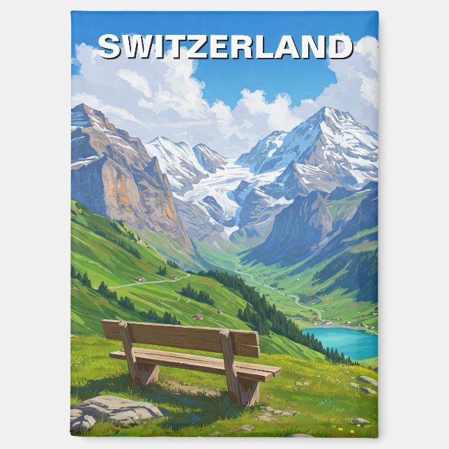 Aimant Suisse Alpes Suisse Voyage (Recto)