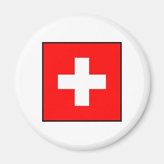 Aimant Suisse - Drapeau suisse (Devant)