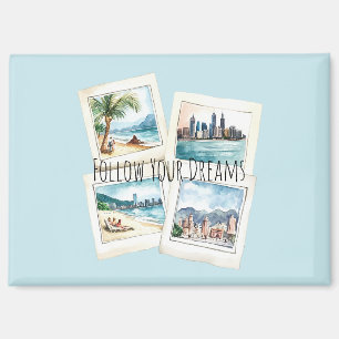 Aimant Suivez Vos Rêves Voyages Monde Paris