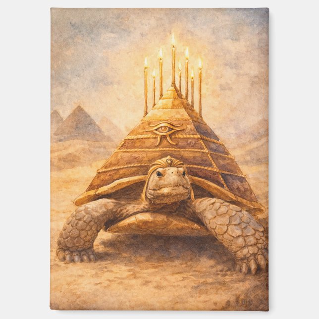 Aimant Sulcata Tortoise Egyptian pyramid birthday cake (Recto)