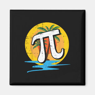 Aimant Summer Pi Day Retro Beach Math