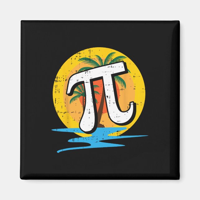 Aimant Summer Pi Day Retro Beach Math (Devant)
