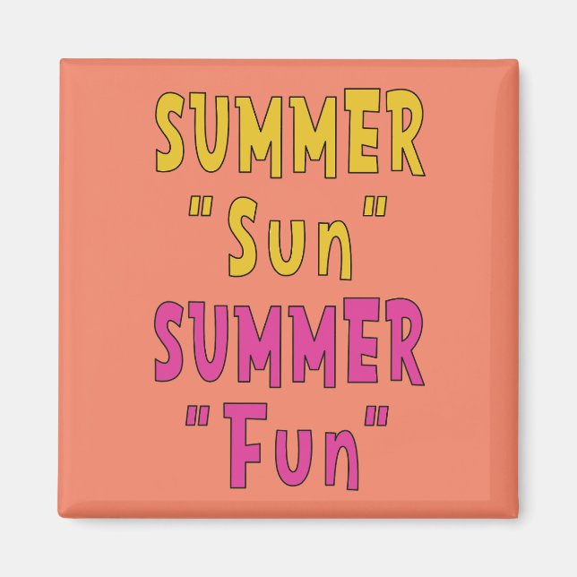 Aimant Summer Sun Summer Fun (Devant)