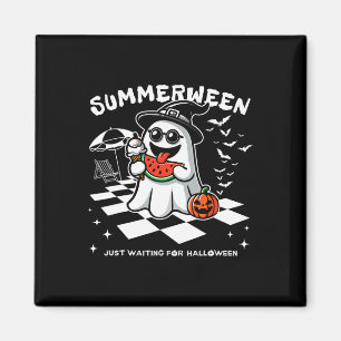 Aimant Summerween Éffrayant Halloween Vibes d'été Citroui
