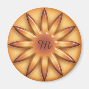 Aimant Sun. Élément géométrique de gradient. Monogram