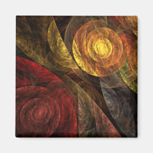 Aimant Sun Flower Floral Moderne Art Motif Abstrait