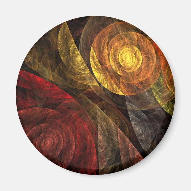Aimant Sun Flower Floral Moderne Art Motif Abstrait (Devant)