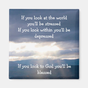 Aimant Sun Rays Lakeshore Storm Clouds Look at God