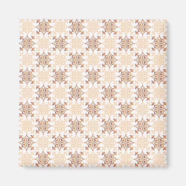 Aimant SUN traditionnel letton motif géométrique VII (Devant)