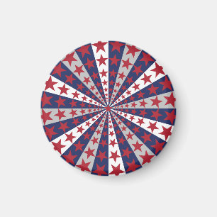 Aimant Sunburst patriotique : Drapeau américain