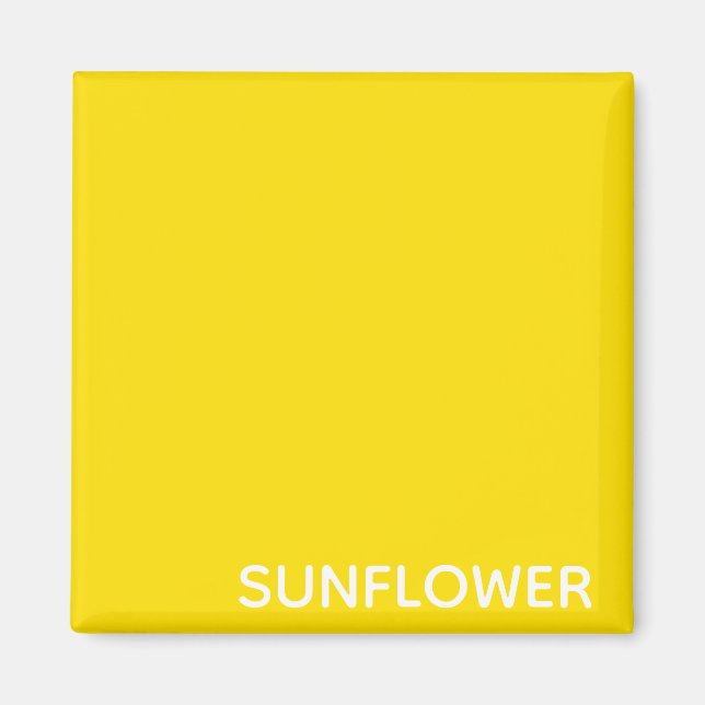 Aimant Sunflower jaune Nom de la couleur (Devant)
