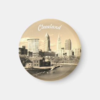 Aimant Sunny Sepia River View Cleveland