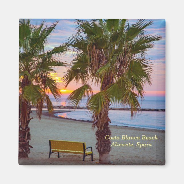 Aimant Sunrise, Costa Blanca Beach, Espagne (Devant)